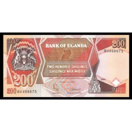 Uganda Pick. 32 200 Shillings 1987-98 NEUF