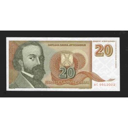 Yugoslavia Pick. 150 20 N. Dinara 1994 UNC