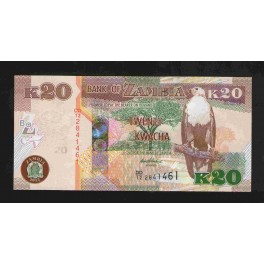 Zambia Pick. Nuevo 20 Kwacha 2012 SC