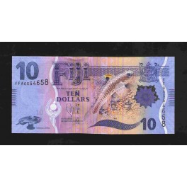 Fiji Pick. New 10 Dollars UNC