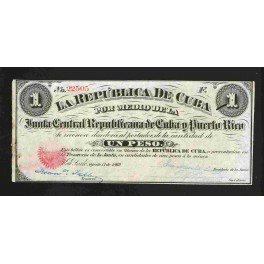 Cuba Pick. 61 1 Peso 1869 EBC