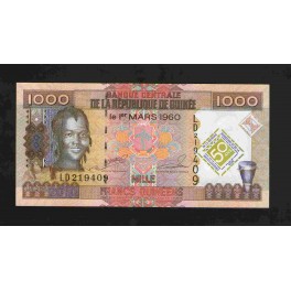 Guinea Pick. 43 1000 Francs 2010 UNC