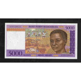 Madagascar Pick. 78 5000 Francs 1995 NEUF