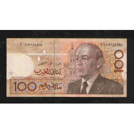 Maroc Pick. 65 100 Dirhams 1987 TB