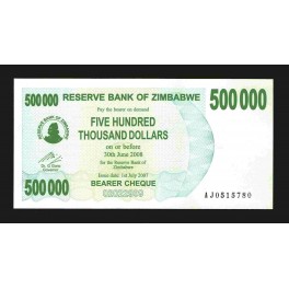 Zimbabwe Pick. 51 500000 Dollars 2007 SC