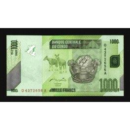 Congo Democratique Pick. 101 1000 Francs 2012 NEUF