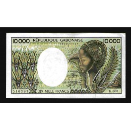 Gabon Pick. 7 10000 Francs 1983-91 AU