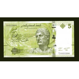 Tunisia Pick. 95 5 Dinars 2013 UNC