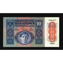 Austria Pick. 51 10 Kronen 1919 UNC