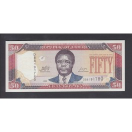 Liberia Pick. 29 50 Dollars 2003-11 UNC