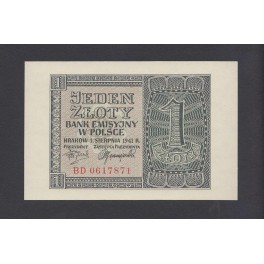 Poland Pick. 99 1 Zloty 1941 UNC