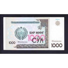 Uzbekistan Pick. 82 1000 Sum 2001 SC-