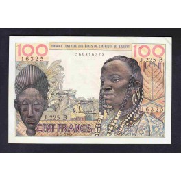 Benin Pick. 201B 100 Francs 1961-65 AU