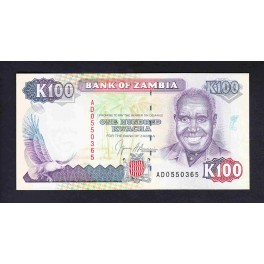 Zambia Pick. 34 100 Kwacha 1991 UNC