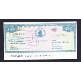 Zimbabwe Pick. 17 10000 Dollars 2003 TB