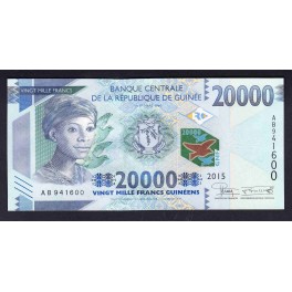 Guinea Pick. New 10000 Francs 2012 UNC