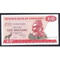 Zimbabwe Pick. 3 10 Dollars 1980-94 UNC