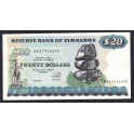 Zimbabwe Pick. 4 20 Dollars 1983-94 NEUF