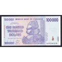 Zimbabwe Pick. 75 100000 Dollars 2008 UNC