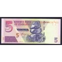Zimbabwe Pick. 100 5 Dollars 2016 UNC