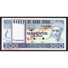 Cabo Verde Pick. 55 500 Escudos 1977 SC