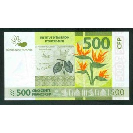 French Pacific Territories Pick. 5 500 Francs 2014 UNC