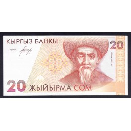 Kyrgyzstan Pick. 10 20 Som 1994 SC
