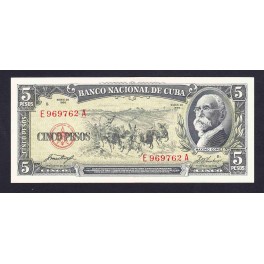 Cuba Pick. 91 5 Pesos 1958-60 NEUF-