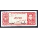 Bolivia Pick. 164A 100 Pesos Bolivianos 1962 UNC