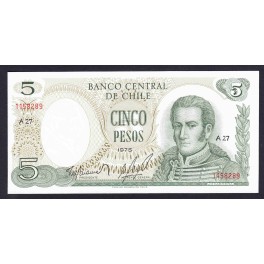 Chile Pick. 147 5000 Escudos 1967-76 UNC