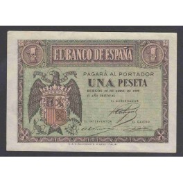 Edifil. D 29b 1 peseta 30-04-1938 SC-
