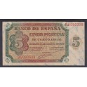 Spain Pick.110 5 Pesetas 10-08-1938 AU