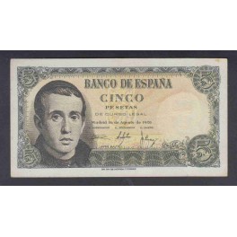 Edifil. D 60 5 pesetas 16-08-1951 SC-