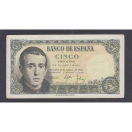 Edifil. D 60a 5 pesetas 16-08-1951 EBC