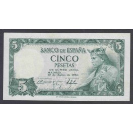 Edifil. D 67 5 pesetas 22-07-1954 EBC