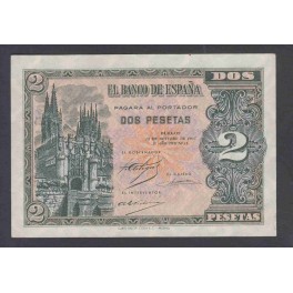 Edifil. D 27 2 pesetas 12-10-1937 SC-