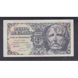 Edifil. D 55 5 pesetas 12-04-1947 EBC