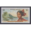 French Antilles Pick. 8 10 Francs 1964 XF