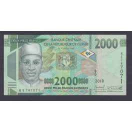 Guinea Pick. 50 20000 Francs 2015 UNC