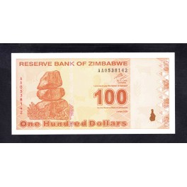 Zimbabwe Pick. 87 50 B. Dollars 2008 VF