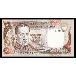 Colombia Pick. 439 2000 Pesos 1993-94 SC