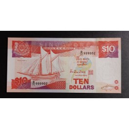 Singapur Pick. 40 10 Dollars 1999 SC