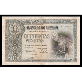 Edifil. D 45 500 pesetas 21-10-1940 MBC