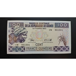 Guinea Pick. 35 100 Francs 1998 SC