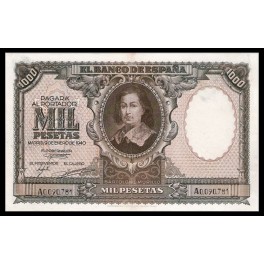 Edifil. D 41 1000 pesetas 09-01-1940 MBC