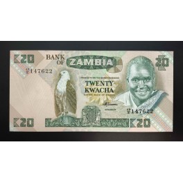 Zambia Pick. 26 10 Kwacha 1980-88 SC