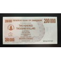 Zimbabwe Pick. 49 200000 Dollars 2007 UNC