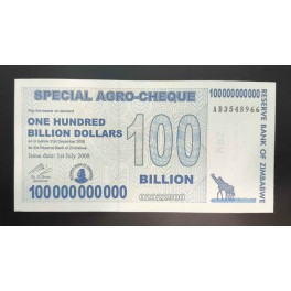 Zimbabwe Pick. 63 50 B. Dollars 2008 UNC