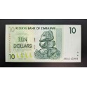 Zimbabwe Pick. 67 10 Dollars 2007 UNC
