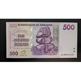 Zimbabwe Pick. 69 100 Dollars 2007 UNC